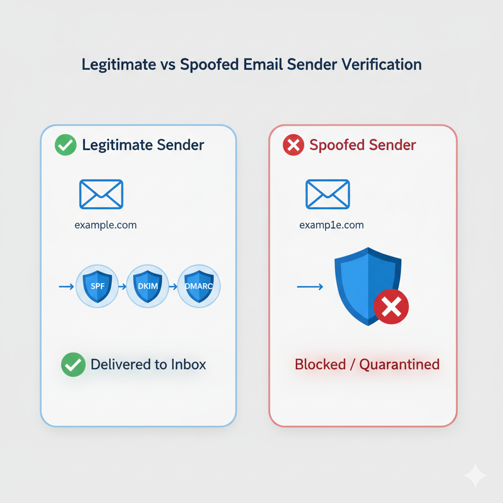Anti-spoofing and anti-spam protection in Microsoft 365 verifying email sender identity